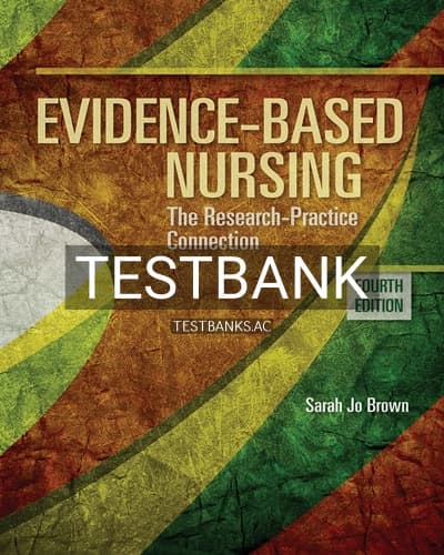 Test Bank for Evidence Based Nursing 4th Edition by Brown cover