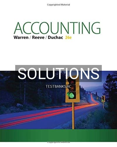 Solutions for Accounting 26th Edition by Warren cover