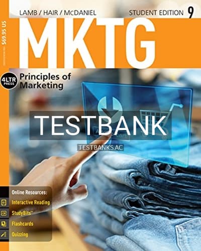 Test Bank for MKTG 9th Edition by Lamb cover