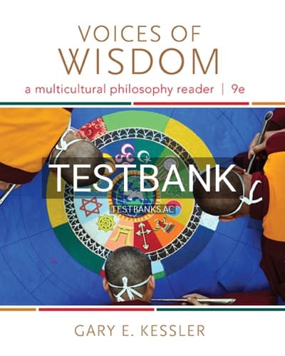 Test Bank for Voices of Wisdom A Multicultural Philosophy Reader 9th Edition by Kessler cover