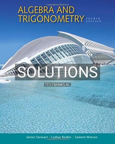 Solutions for Algebra and Trigonometry 4th Edition by Stewart cover