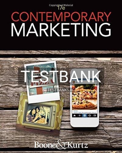 Test Bank for Contemporary Marketing 17th Edition by Boone cover