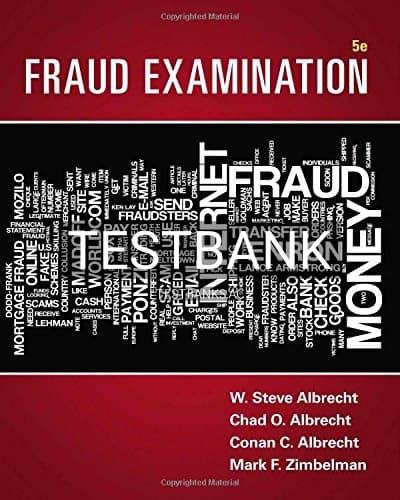 Test Bank for Fraud Examination 5th Edition by Albrecht cover