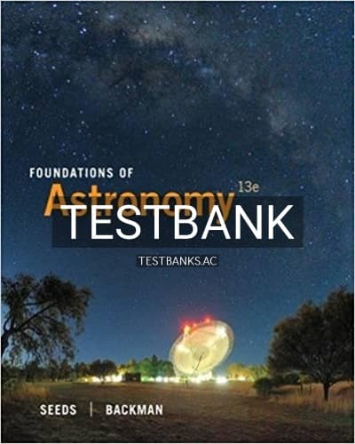 Test Bank for Foundations of Astronomy 13th Edition by Seeds cover