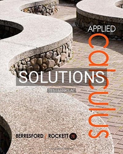 Solutions for Applied Calculus 7th Edition by Berresford cover