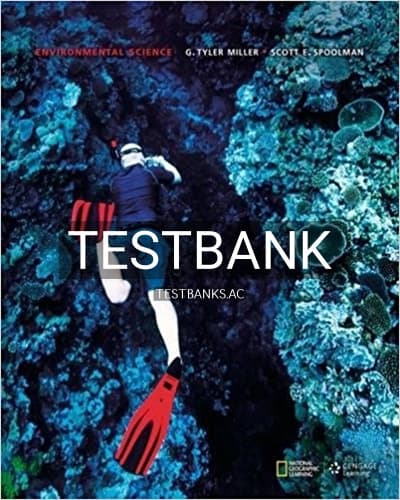 Test Bank for Environmental Science 15th Edition by Miller cover