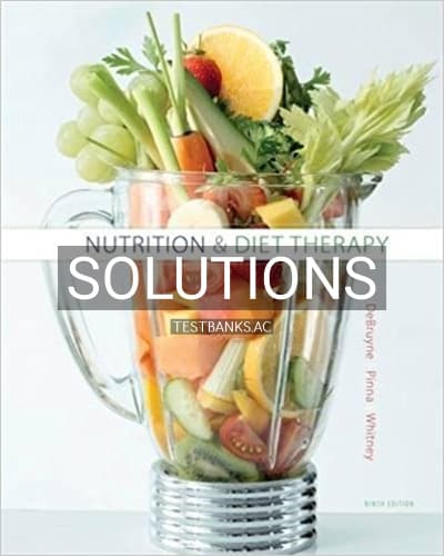Solutions for Nutrition and Diet Therapy 9th Edition by DeBruyne cover