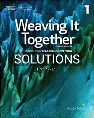 Cover for Solutions for Weaving It Together 1 4th Edition by Broukal