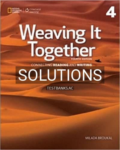 Cover for Solutions for Weaving It Together 4 4th Edition by Broukal