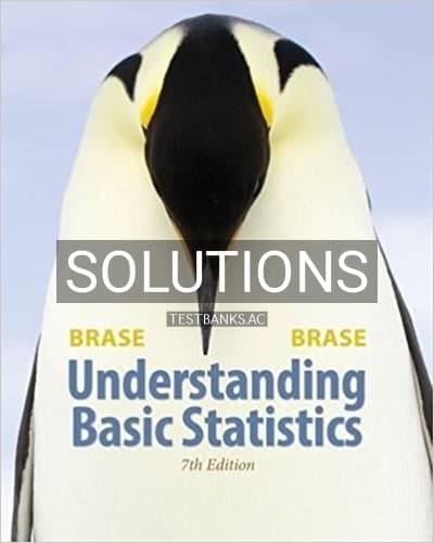 Solutions for Understanding Basic Statistics 7th Edition by Brase cover