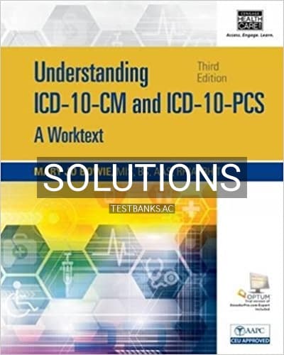Cover for Solutions for Understanding ICD 10 CM and ICD 10 PCS A Worktext Spiral bound Version 3rd Edition by Bowie