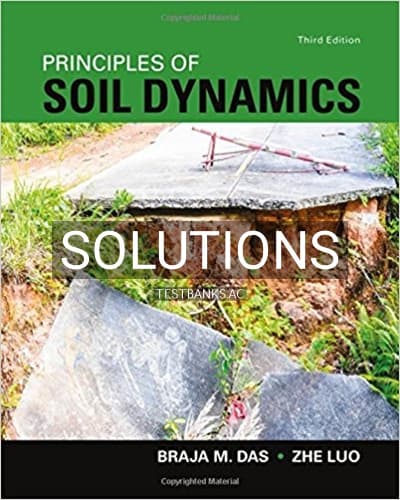 Solutions for Principles of Soil Dynamics 3rd Edition by Das cover