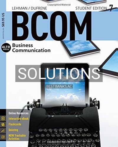 Solutions for BCOM 7 7th Edition by Lehman cover