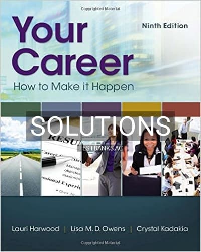 Cover for Solutions for Your Career How To Make It Happen 9th Edition by Harwood