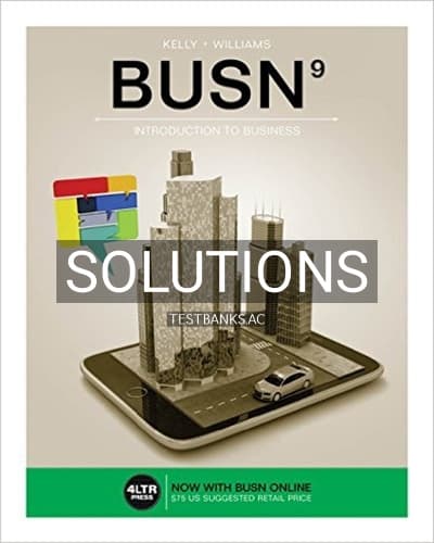 Solutions for BUSN 9th Edition by Kelly cover