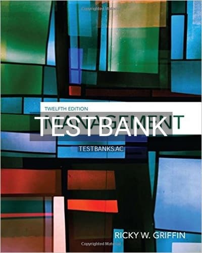Test Bank for Management 12th Edition by Griffin cover
