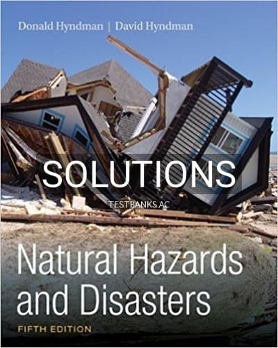 Solutions for Natural Hazards and Disasters 5th Edition by Hyndman cover