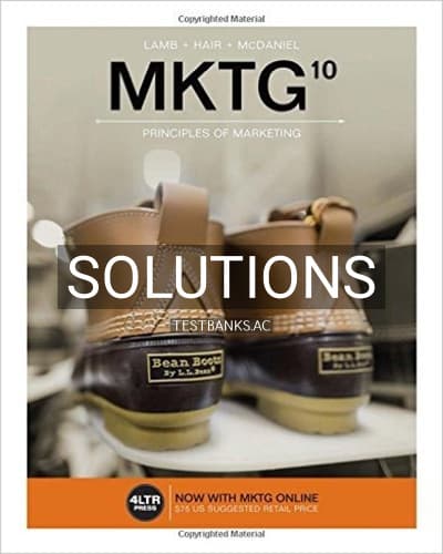 Solutions for MKTG 10th Edition by Lamb cover