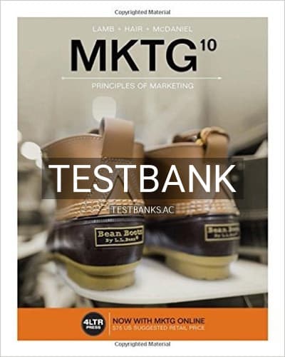 Test Bank for MKTG 10th Edition by Lamb cover