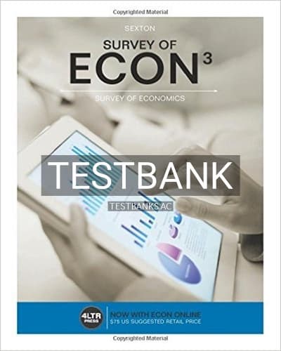 Test Bank for Survey of ECON 3rd Edition by Sexton cover