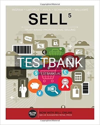 Test Bank for SELL 5th Edition by Ingram cover
