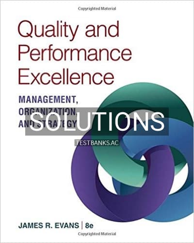 Solutions for Quality and Performance Excellence 8th Edition by Evans cover