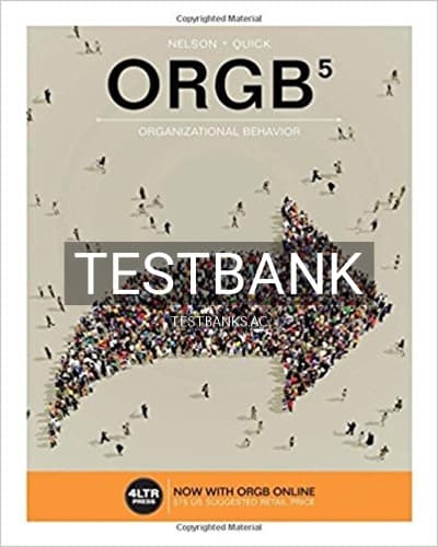 Test Bank for ORGB 5th Edition by Nelson cover