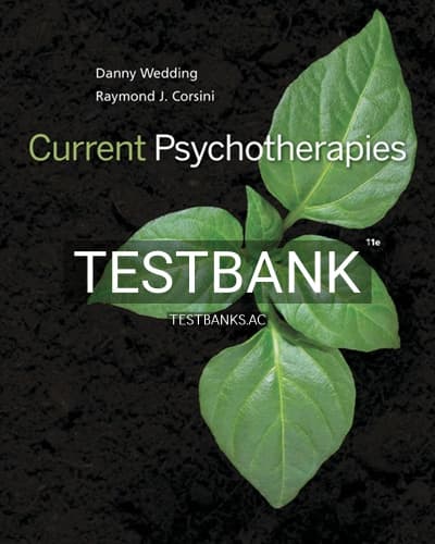 Test Bank for Current Psychotherapies 11th Edition by Wedding cover