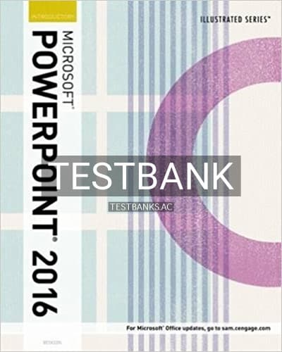 Test Bank for Illustrated Microsoft Office 365 and PowerPoint 2016 Introductory 1st Edition by Beskeen cover