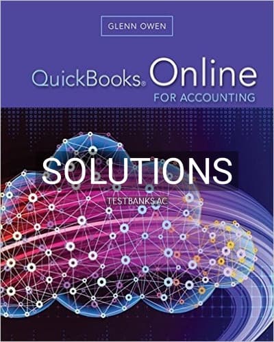 Solutions for QuickBooks Online for Accounting 1st Edition by Glenn Owen cover