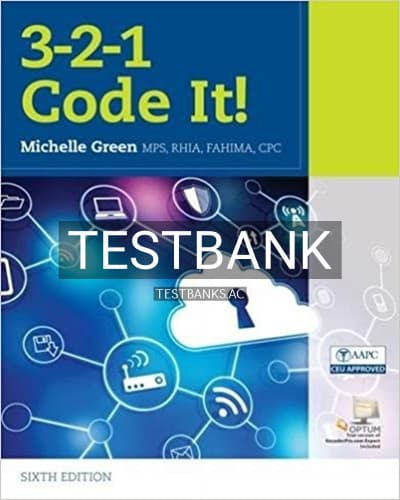 Test Bank for 3 2 1 Code It 6th Edition by Green cover