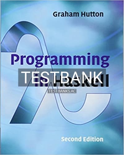 Test Bank for Programming in Haskell 2nd Edition by Hutton cover