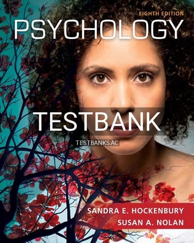 Test Bank for Psychology 8th Edition by Hockenbury cover