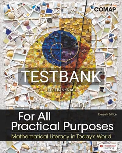Test Bank for For All Practical Purposes 11th Edition by Comap cover