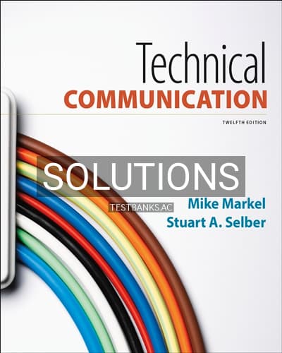 Solutions for Technical Communication 12th Edition by Markel cover