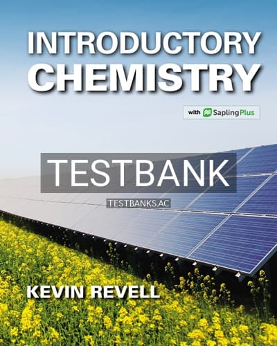 Test Bank for Introductory Chemistry 1st Edition by Revell cover
