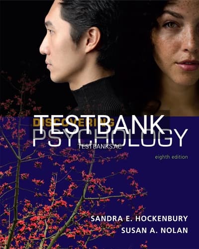 Test Bank for Discovering Psychology 8th Edition by Hockenbury cover