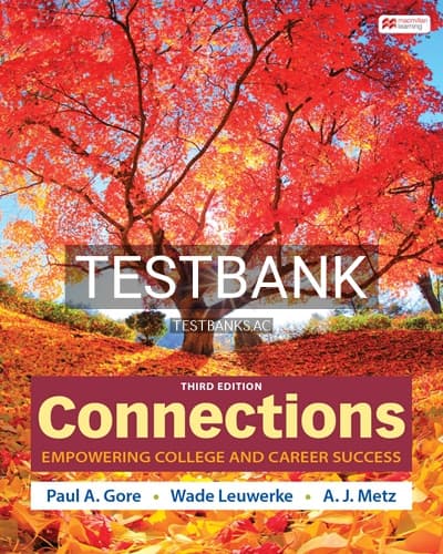Test Bank for Connections 3rd Edition by Gore cover