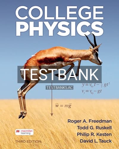 Test Bank for College Physics 3rd Edition by Freedman cover