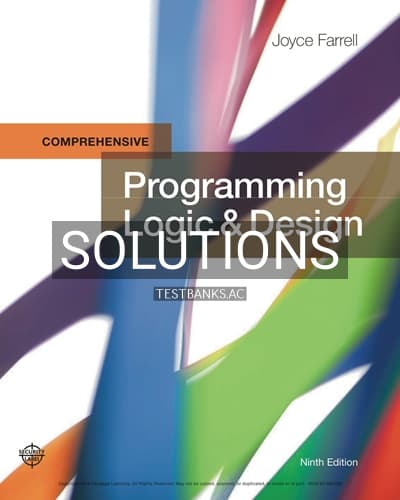 Solutions for Programming Logic & Design Comprehensive 9th Edition by Farrell cover