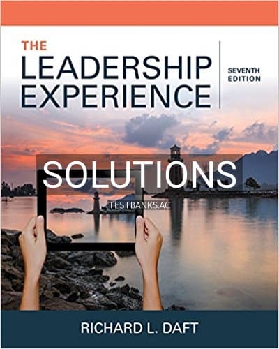 Solutions for Leadership Experience 7th Edition by Daft cover