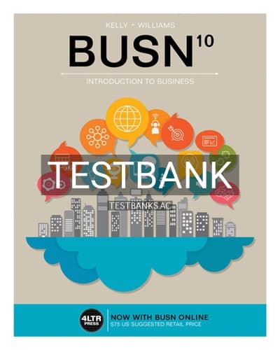 Test Bank for BUSN 10th Edition by Kelly cover