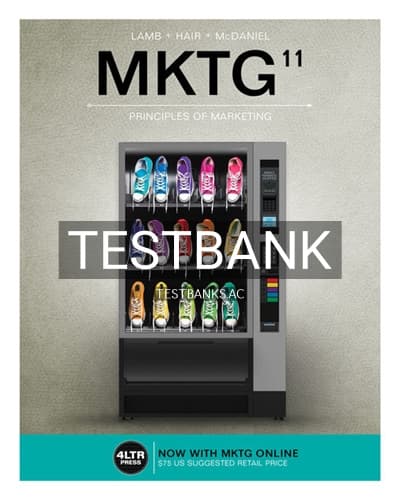 Test Bank for MKTG 11th Edition by Lamb cover