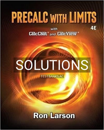 Solutions for Precalculus with Limits 4th Edition by Larson cover