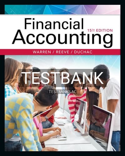 Test Bank for Financial Accounting 15th Edition by Warren cover