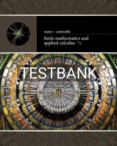 Test Bank for Finite Mathematics and Applied Calculus 7th Edition by Waner cover