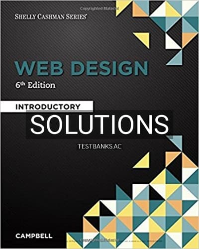 Cover for Solutions for Web Design Introductory 6th Edition by Campbell