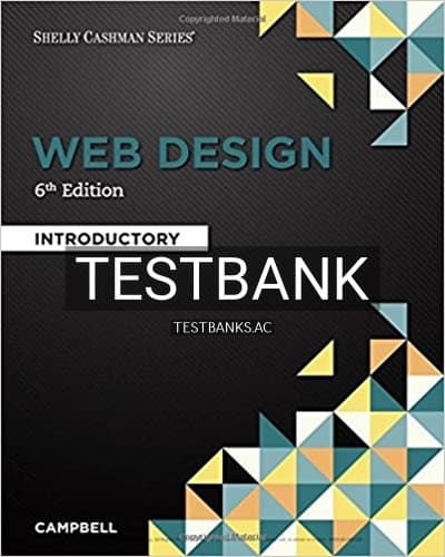 Cover for Test Bank for Web Design Introductory 6th Edition by Campbell