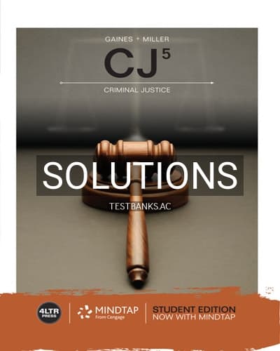 Solutions for CJ 5th Edition by Gaines cover