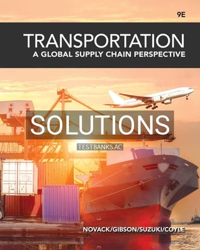 Solutions for Transportation 9th Edition by Novack cover